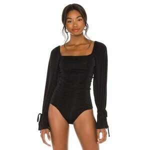 Free People Black Long Sleeve Bodysuit